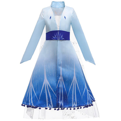 Kids Elsa Dress Cosplay Princess Dress Girls Queen Party Dress Up Costume