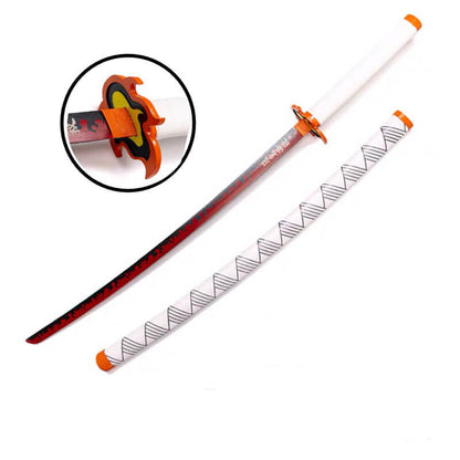 Tanjiro Kyojuro Inosuke Muichiro Sword Halloween Cosplay Props Replica Sword