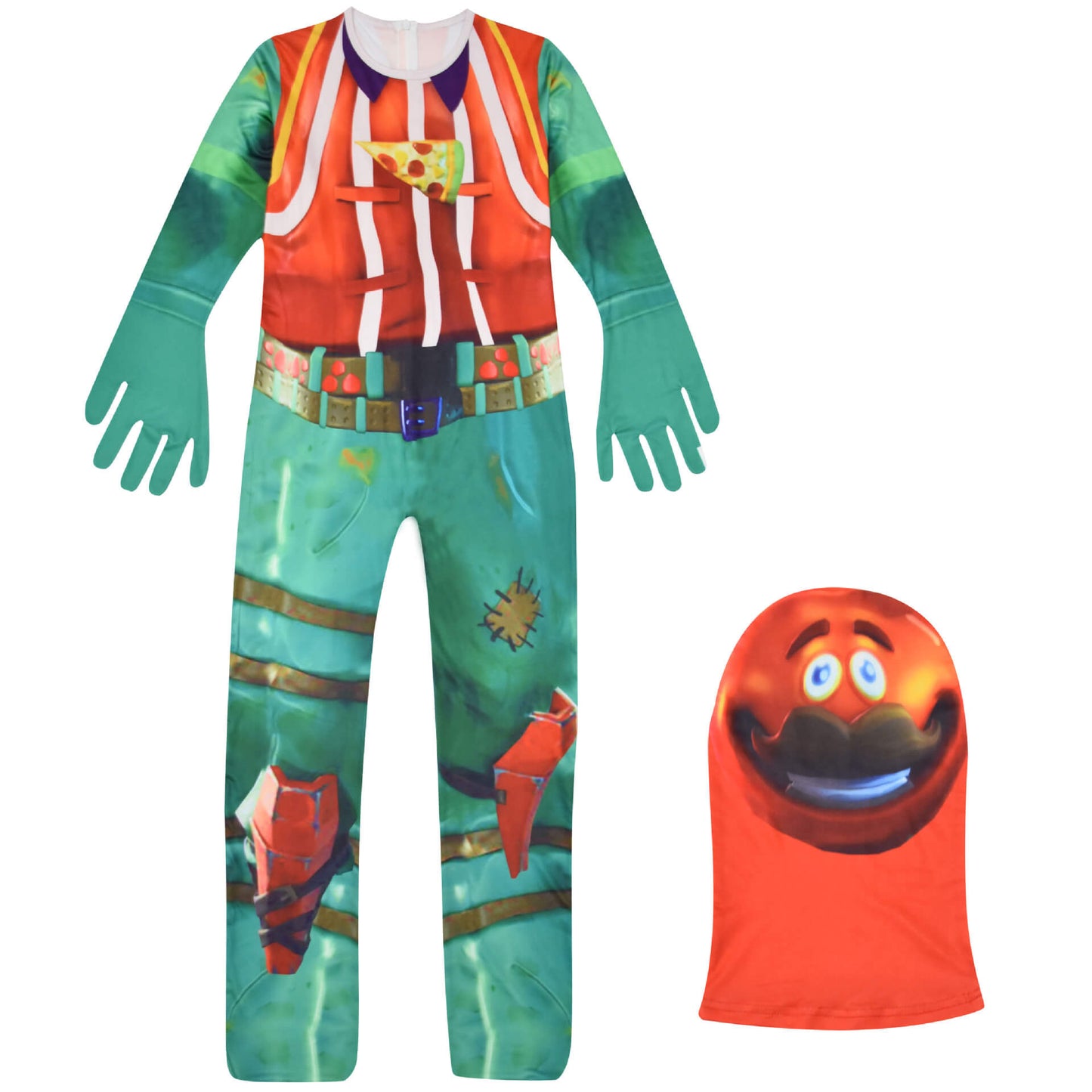 Kids & Teens Siren Head Costume Pumpkin Jumpsuit and Helmet Full Set for Halloween Cosplay