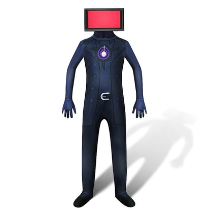 Skibidi Toilet Cosplay Jumpsuit Boys Halloween Costume Kids TV Man Cameraman and Speaker Man Cosplay Outfits