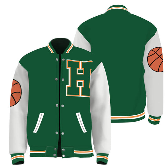 Adult Hawkins High Basketball Uniform Jason Andy Dark Green Jacket Demogorgon Monster T-Shirt