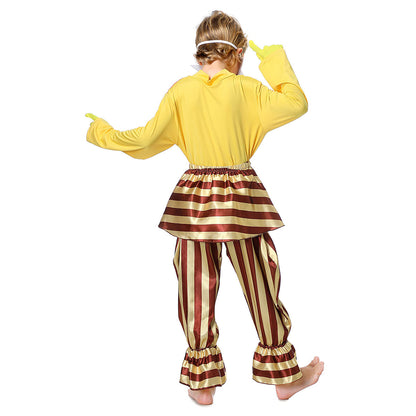 Sundrop/Moondrop Costume FNAF Tops Pants Skirt Mask 4pcs Suit for Boys Girls Halloween Cosplay