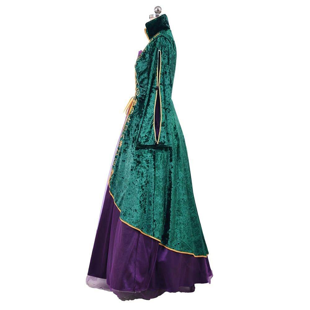 Winifred Sanderson Costume Halloween Witch Cosplay Dress Sanderson Sister Outfit