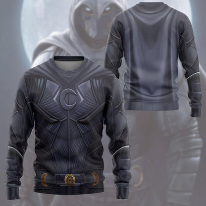 Adult Moon Knight Pullover Hoodie Unisex Casual Sweatshirt for Super Hero with Plus Size