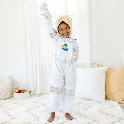 Kids Astronaut Costume Space Suit and Space Helmet 4pcs Set Boys Girls Pretend Astronaut Outfit