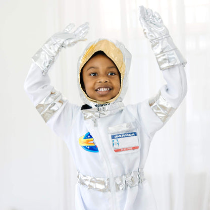 Kids Astronaut Costume Space Suit and Space Helmet 4pcs Set Boys Girls Pretend Astronaut Outfit