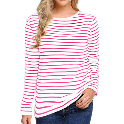 Women and Men Nautical Shirt Couple's Pink Striped Shirt with Sailor Cap Halloween Costume