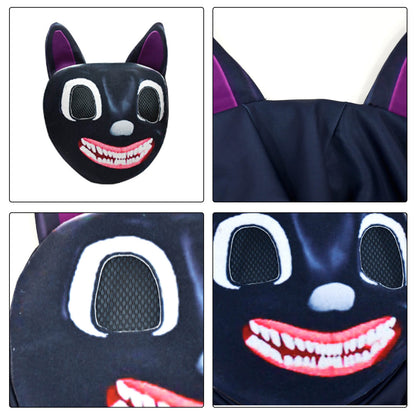 Kids Black Cat Costume Hallowen Cosplay Jumpsuit Mask Full Set for Boys Girls