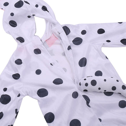 Kids Spotted Puppy Dog Jumpsuit with Hood Best Boys Girls Halloween Costume