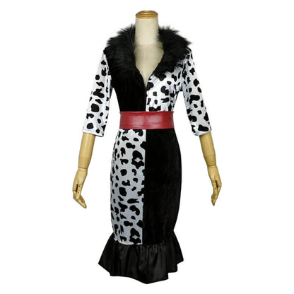 Halloween Cosplay Black and White Dress for Women