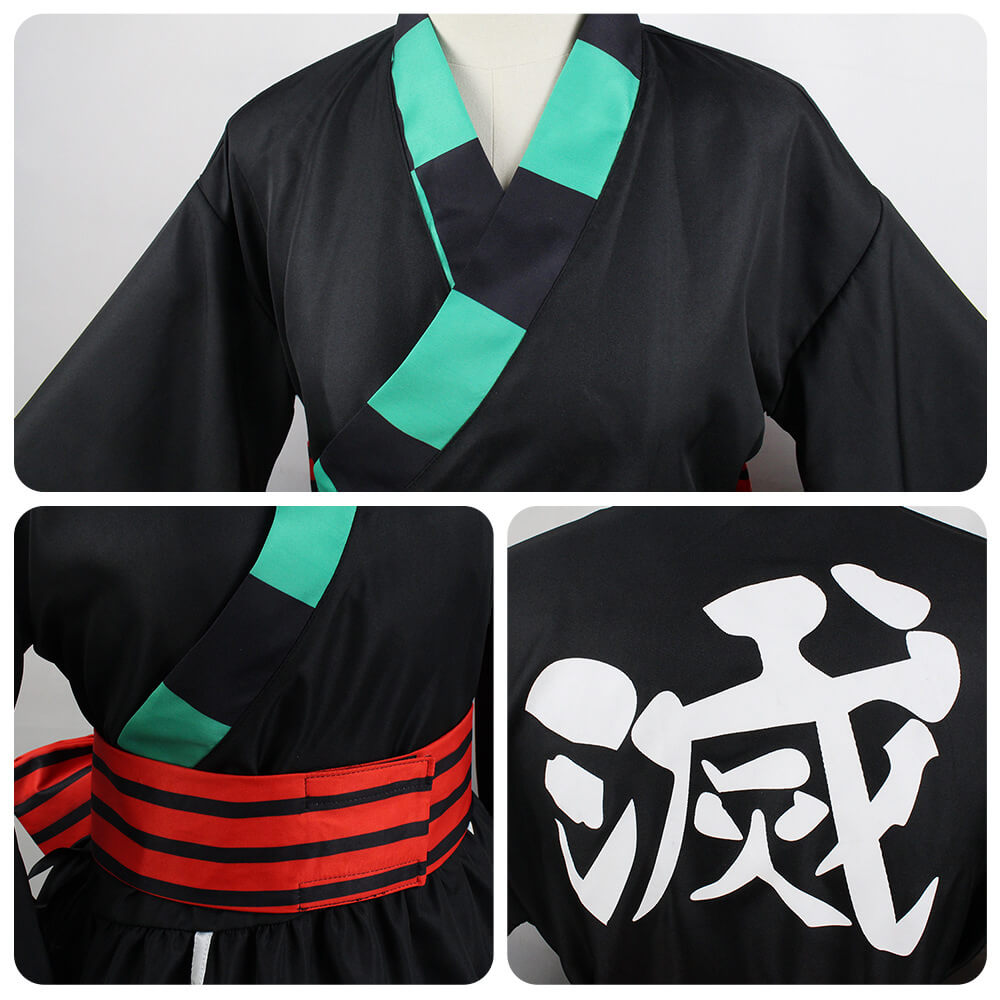 Adult Tanjiro Cosplay Full Set Zenitsu Rengoku Kyoujurou Kimono Suit Halloween Costume