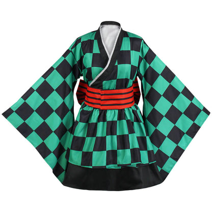 Adult Tanjiro Cosplay Full Set Zenitsu Rengoku Kyoujurou Kimono Suit Halloween Costume