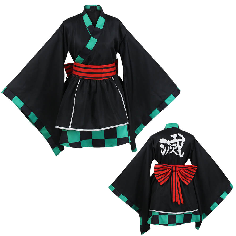 Adult Tanjiro Cosplay Full Set Zenitsu Rengoku Kyoujurou Kimono Suit Halloween Costume