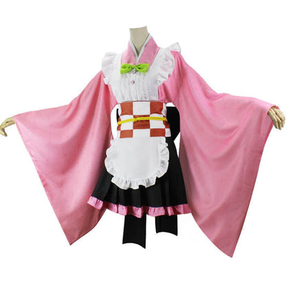 Kids Adult Nezuko Cosplay Full Set Shinobu Mitsuri Kanao Kimono Suit Halloween Costume