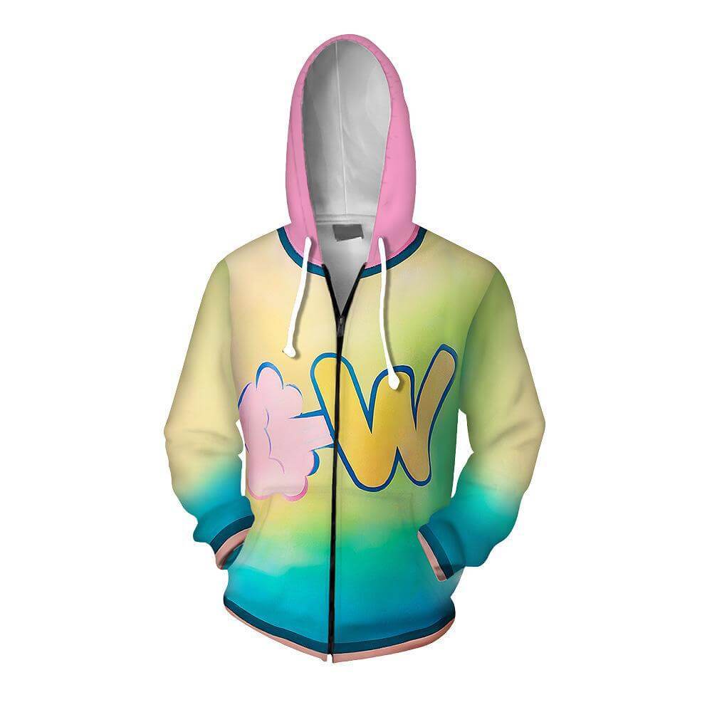 Adult Elemental Costume Ember Hoodie Wade Zip-up Jacket Fashion Sweatshirt for Cosplay