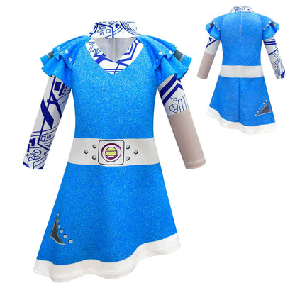 Zombies 3 Addison Alien Dress Kids Cosplay Outfit Halloween Costume
