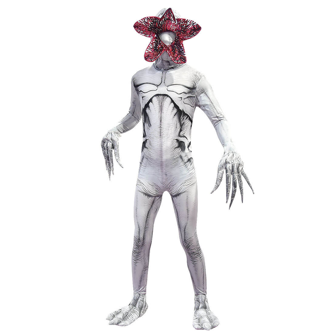 Demogorgon Costume Stranger Monster Jumpsuit Party Cosplay Outfit Full Set