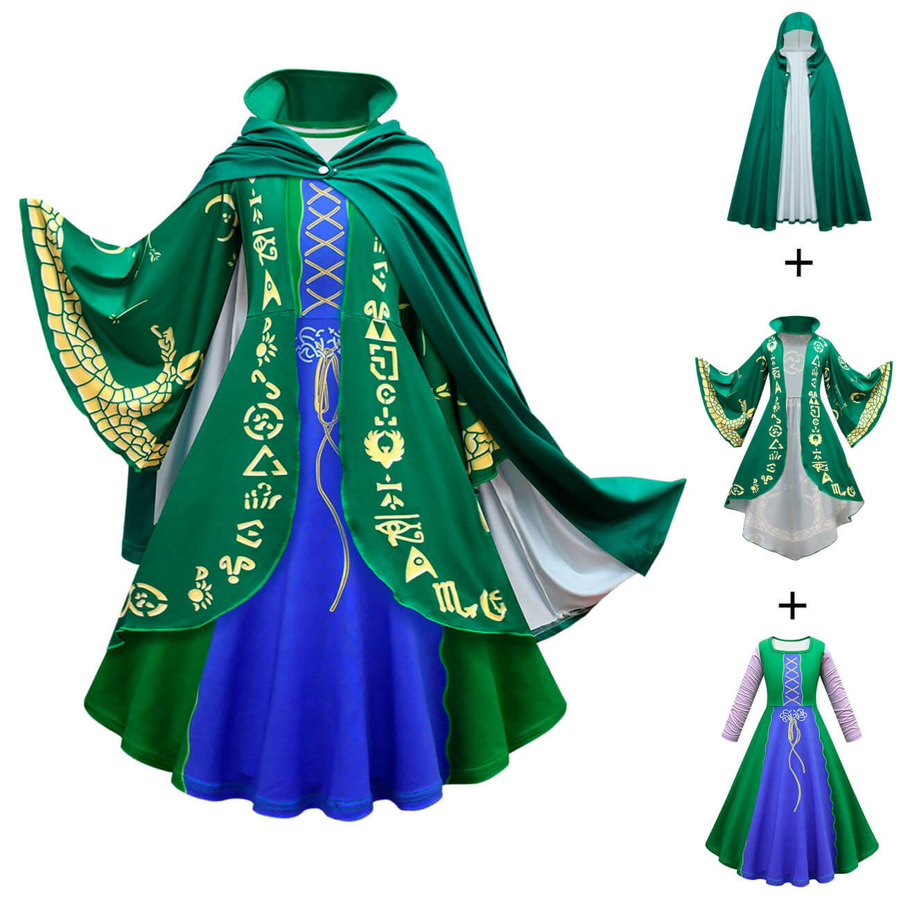 Sanderson Sisters Costumes Women Witch Cosplay Dress Sarah Mary Winifred Sanderson Halloween Costumes