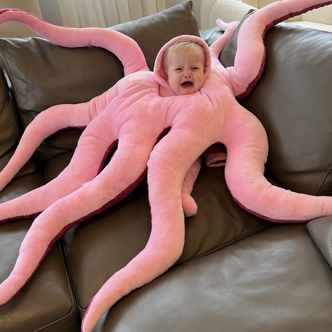 Infant Octopus Costume Giant Wearable Baby Newborn Octopus Costume Stuffed Animal Costume