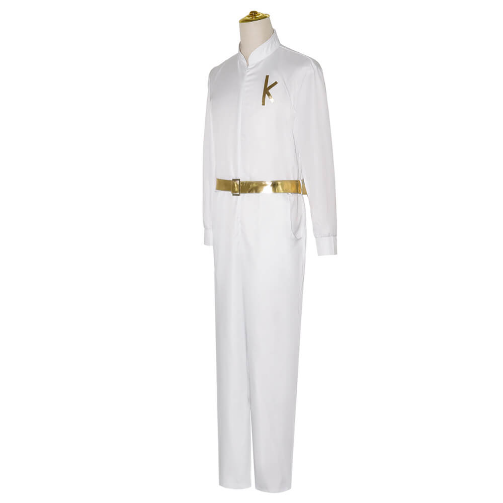 Ken Dancing Halloween Costume White Disco Jumpsuit Ryan Gosling Cosplay Outfit