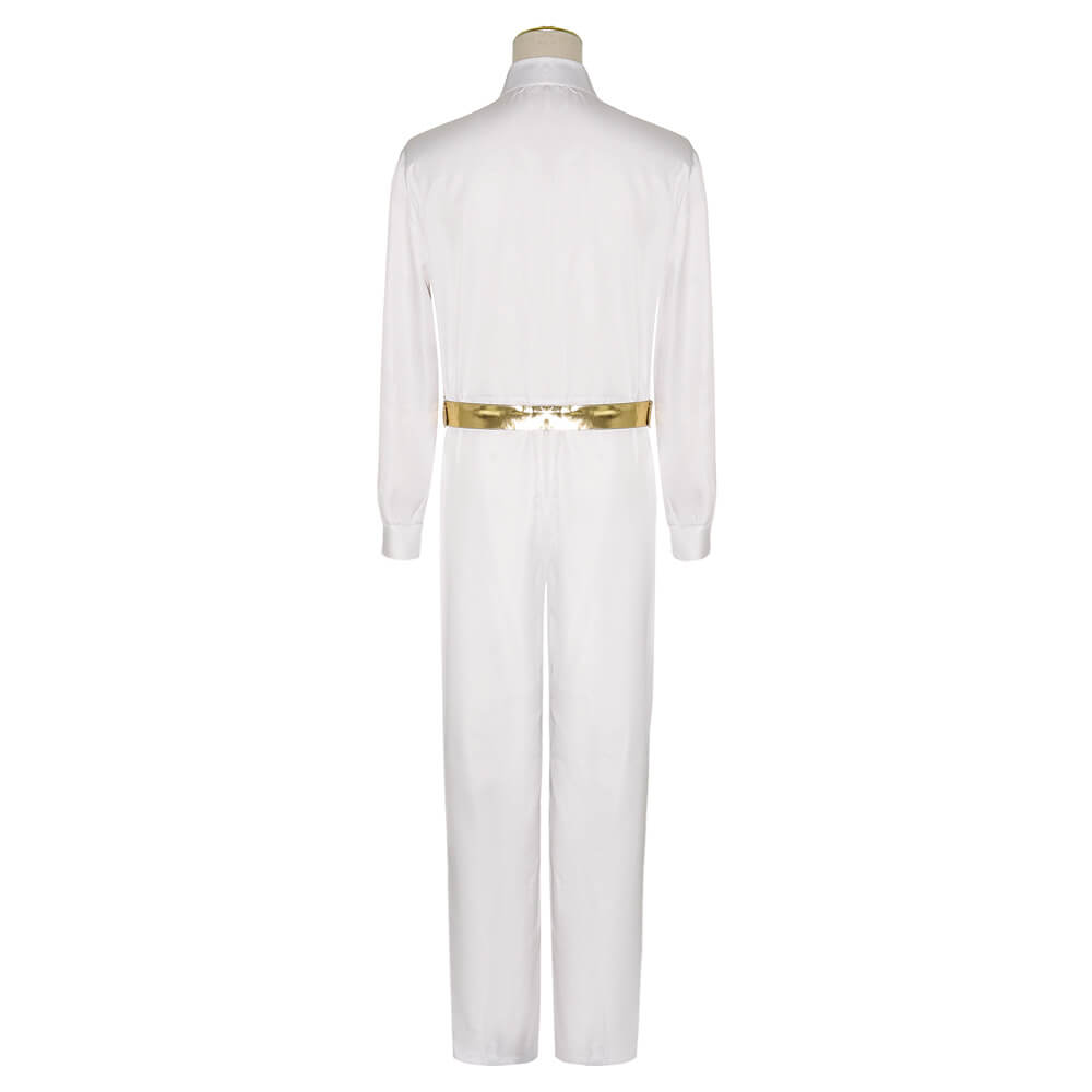 Ken Dancing Halloween Costume White Disco Jumpsuit Ryan Gosling Cosplay Outfit