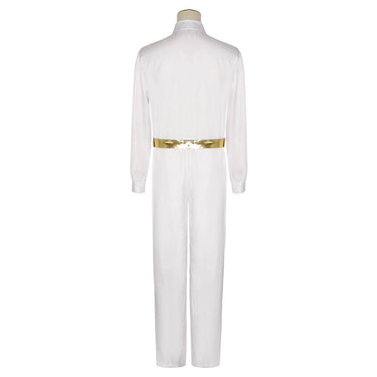 Ken Dancing Halloween Costume White Disco Jumpsuit Ryan Gosling Cosplay Outfit