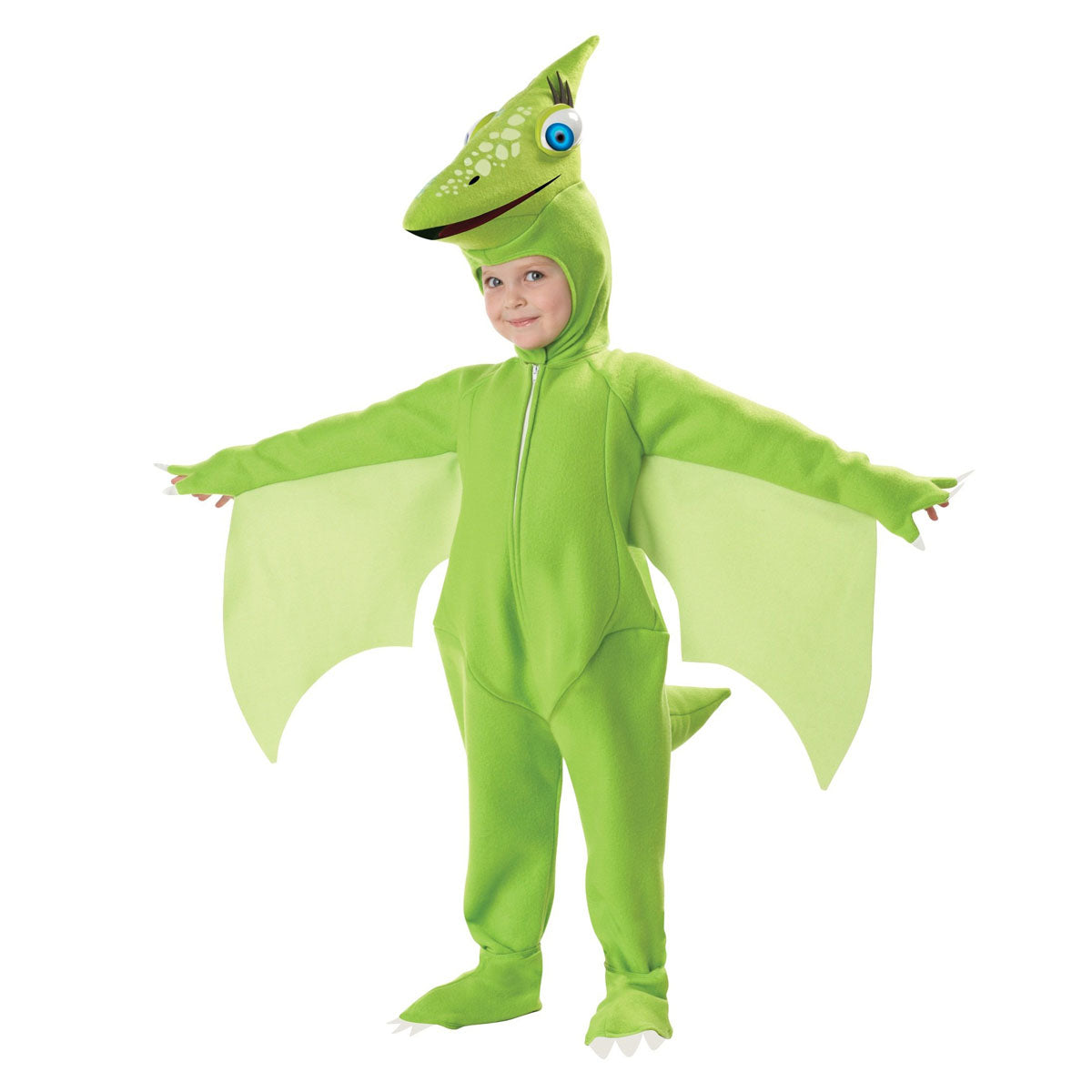 Kids Pterosaur Costume Dinosaur Jumpsuit Helmet 2Pcs Suit for Halloween Carnival (3-10 Years)