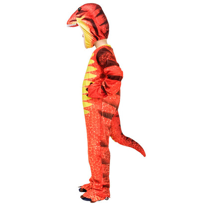 Kids Triceratops Costume Jurassic Tyrannosaurus Rex Dress Fancy Dinosaur Outfit for Halloween Party