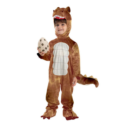 Kids Dinosaur Costume Baby T-rex Onesie Hood and Bootie 3pcs Set Realistic Dino Outfit