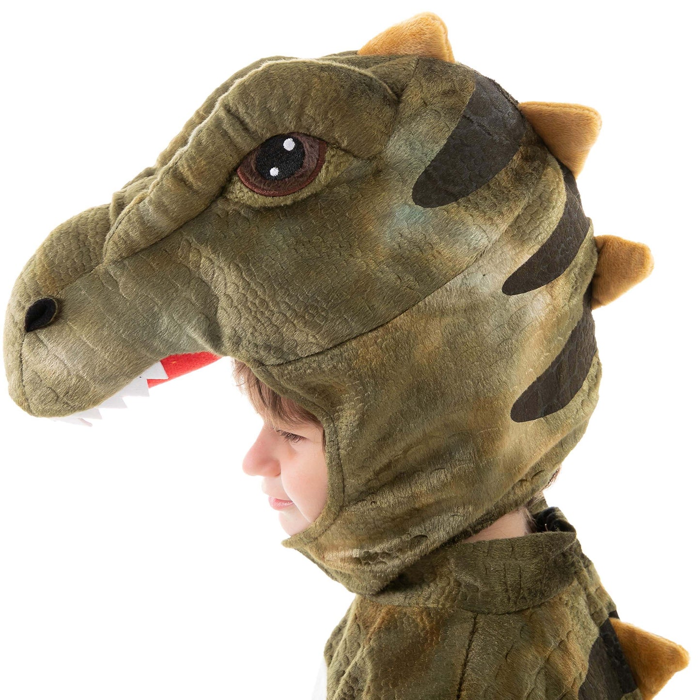 Kids Dinosaur Costume Baby T-rex Onesie Hood and Bootie 3pcs Set Realistic Dino Outfit