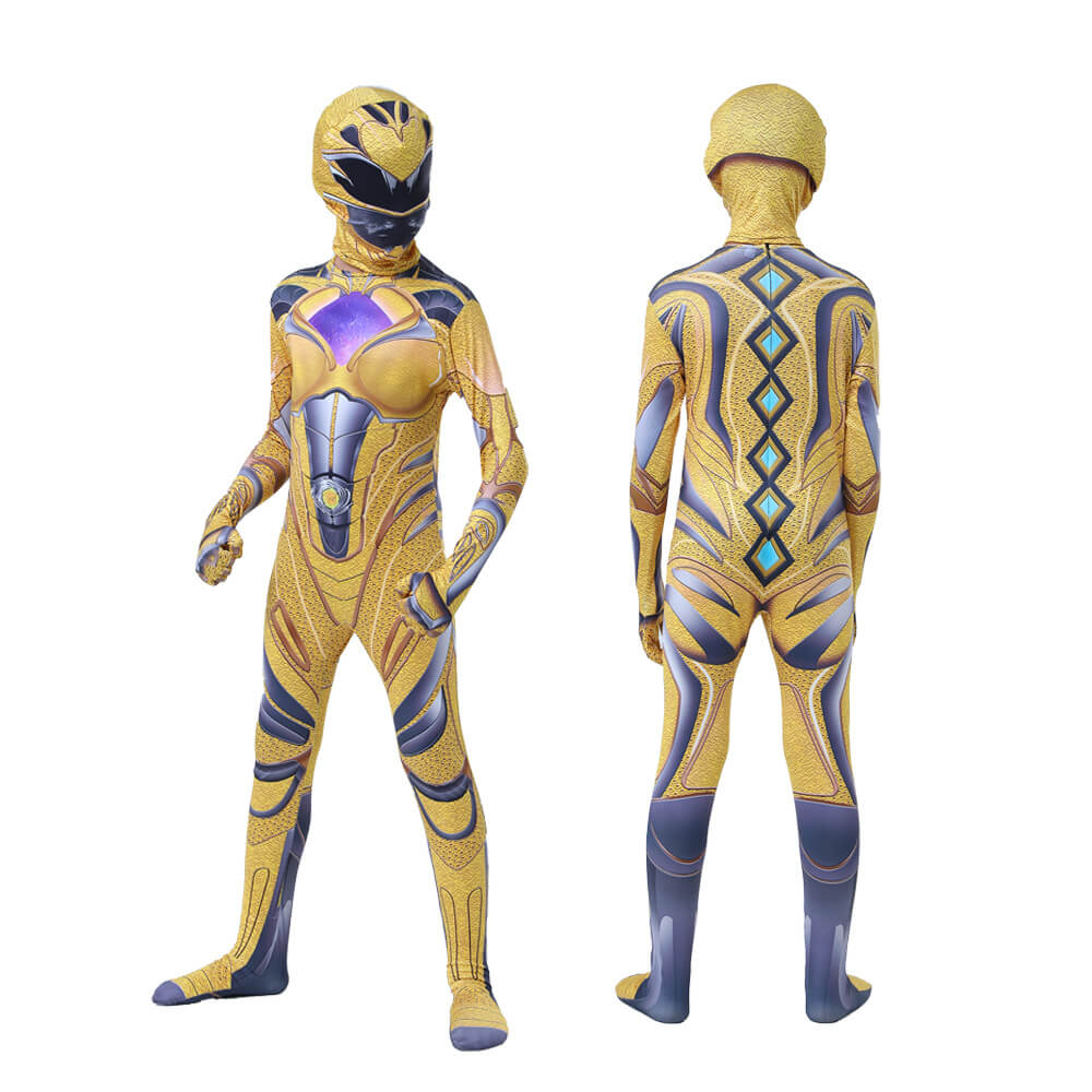 Boy's Classic Rangers Costume Power Ranger Cosplay Jumpsuit with Helmet