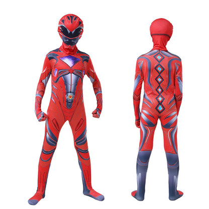 Boy's Classic Rangers Costume Power Ranger Cosplay Jumpsuit with Helmet
