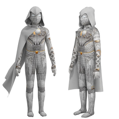 Kids/Teens Moon Knight Halloween Costume Jumpsuit Helmet and Cloak 3pcs Suit for Dress Up