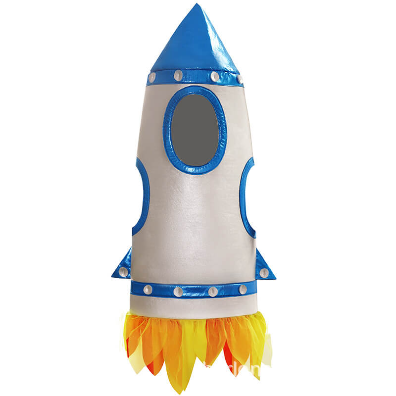 Kids 3D Rocket Outfit 3pcs Space Ship Suit Astronaut Costume Boys Girls Halloween Cosplay Costume