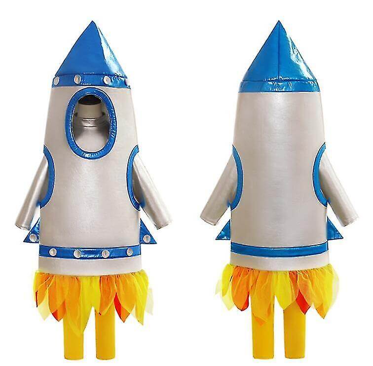 Kids 3D Rocket Outfit 3pcs Space Ship Suit Astronaut Costume Boys Girls Halloween Cosplay Costume