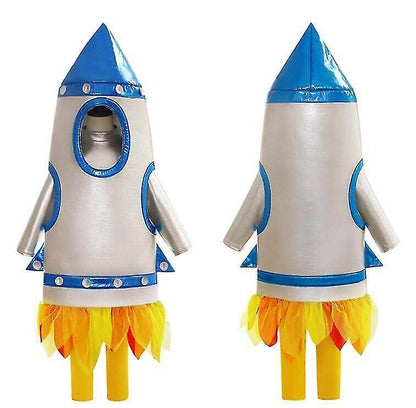 Kids 3D Rocket Outfit 3pcs Space Ship Suit Astronaut Costume Boys Girls Halloween Cosplay Costume