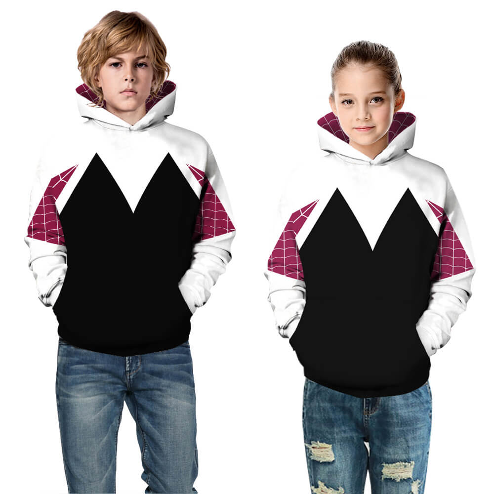 Kids Adults Gwen Hoodie Pants Superhero Unisex Long Sleeve Fashion Sweatshirt