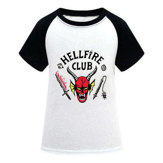 Kids Hellfire Club T-shirt Demogorgon Short Sleeve Sweatshirt Cosplay Tees for Boys and Girls