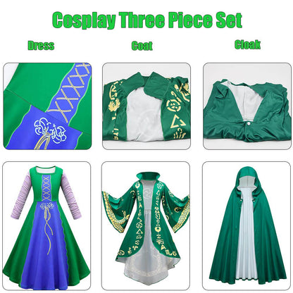 Winifred Sanderson Costume Halloween Witch Cosplay Dress Sanderson Sisters Dress Up Outfit