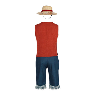 Luffy Costume Straw Hats Pirates Cosplay Outfit Monkey D. Luffy Costume