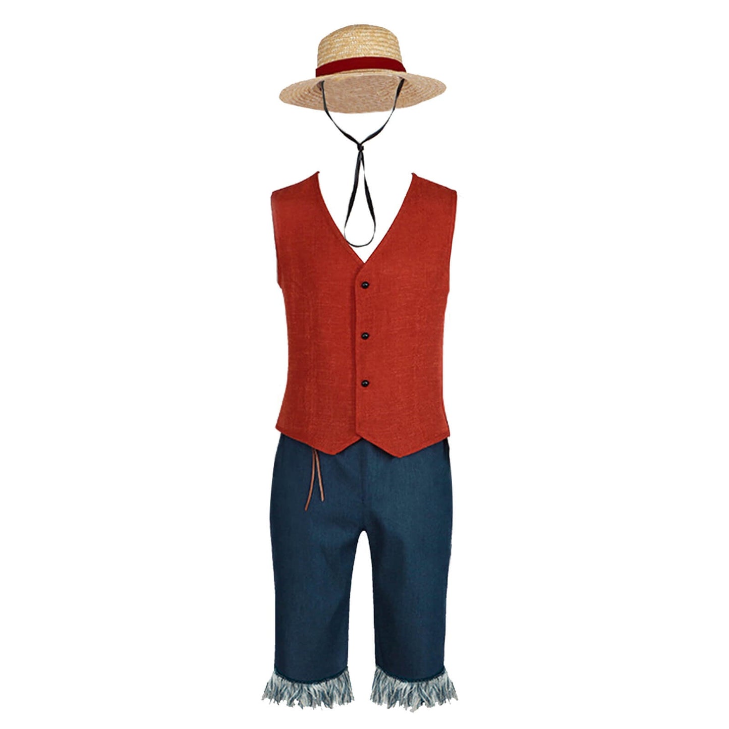 Luffy Costume Straw Hats Pirates Cosplay Outfit Monkey D. Luffy Costume