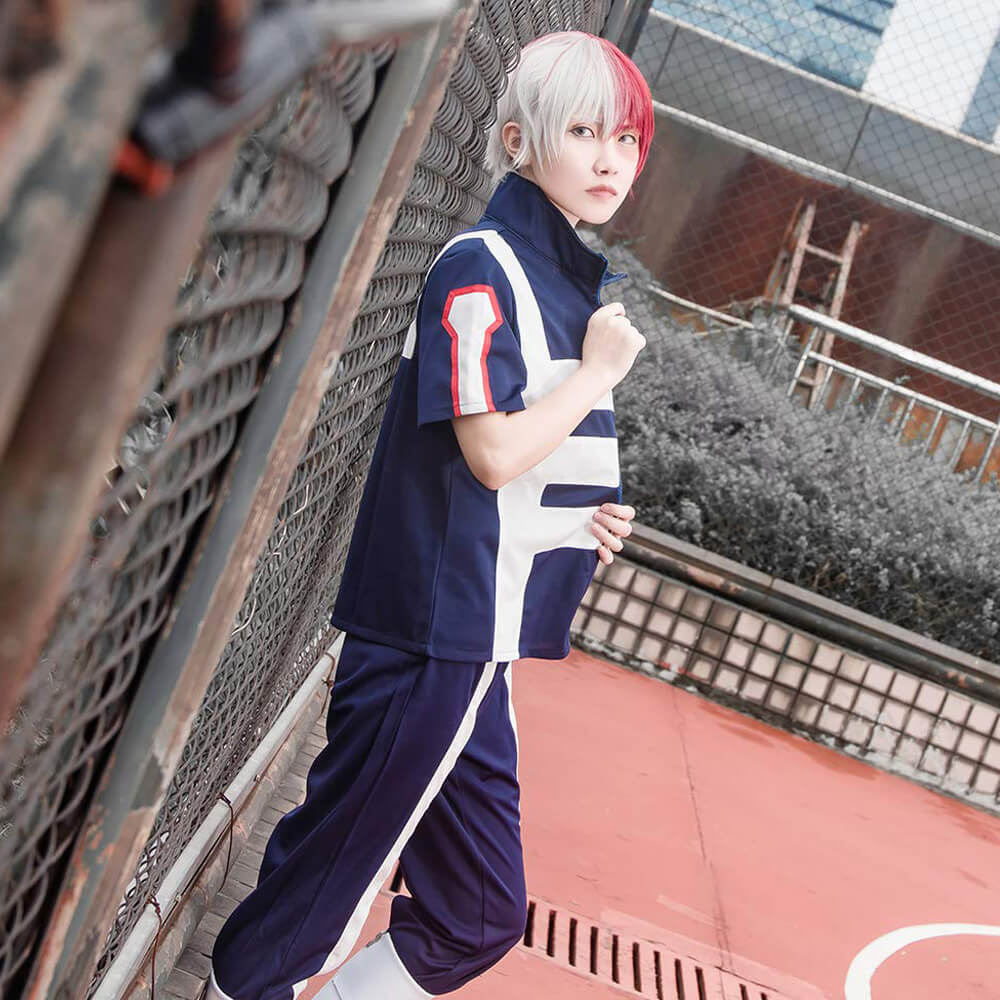 Adult Bakugou Cosplay Costume Unisex BNHA Hero UA High School Gym Top Pants for Training