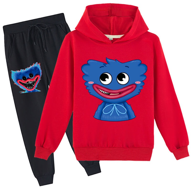 Kids Poppy Playtime Hoodie and Pants Unisex Fashion Huggy Wuggy Outfit