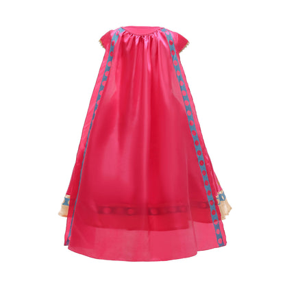 Role Playing Dress For Girls Kids Princess Costume Children Dress Up Halloween Party Outfits With Cloak