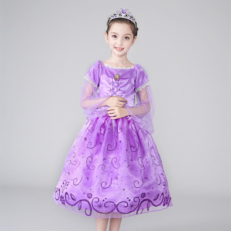 Girl Sofia Princess Dress up Cosplay Costume Halloween Christmas Suit