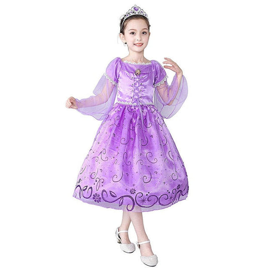 Girl Sofia Princess Dress up Cosplay Costume Halloween Christmas Suit