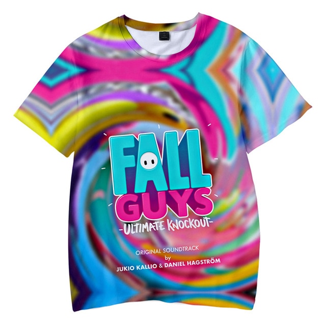 Kids and Teens Fall Guys T-shirt Ultimate Knockout 3D Shirts Girls Boys Game Clothes Kids Harajuku Streetwear Short Sleeves T-Shirt