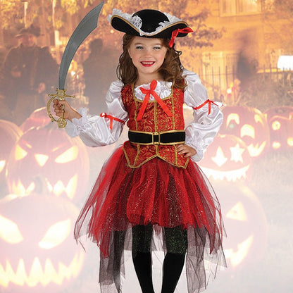 Girls Halloween Christmas Pirate Party Cosplay Costume