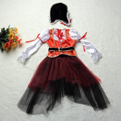 Girls Halloween Christmas Pirate Party Cosplay Costume