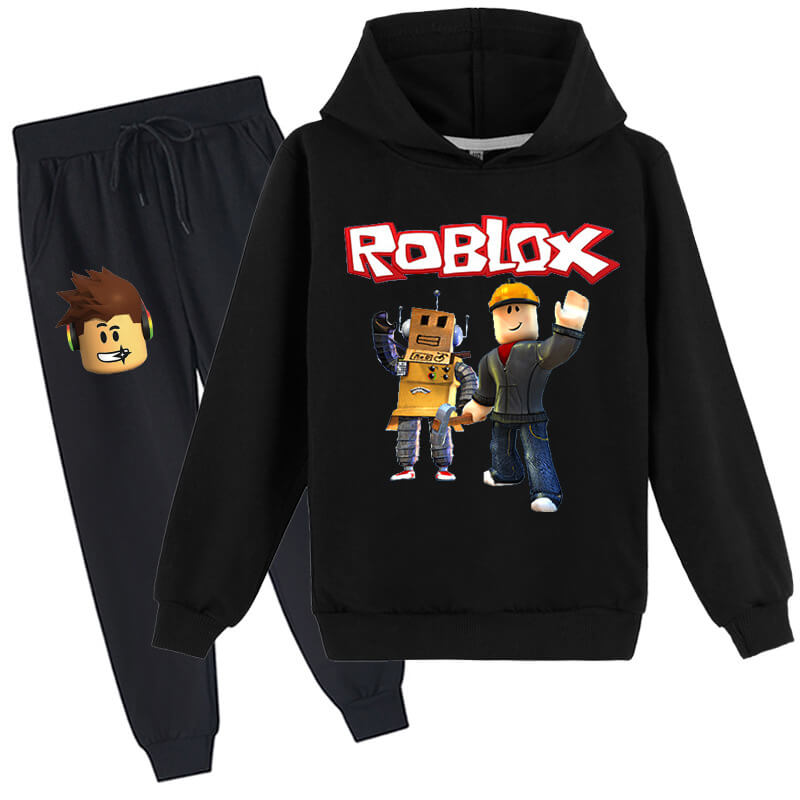 Kids Roblox Hoodie Pants Outfit Unisex 2Pcs Pullover Sweatshirt Suit for Boys Girls